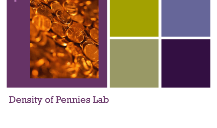 Density of pennies lab answer key