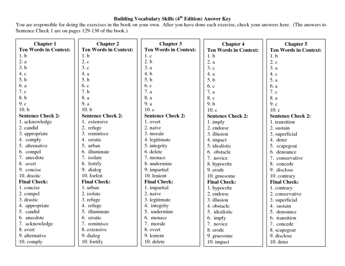 Improving vocabulary skills 5th edition answer key pdf