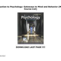 Introduction to psychology gateways to mind and behavior