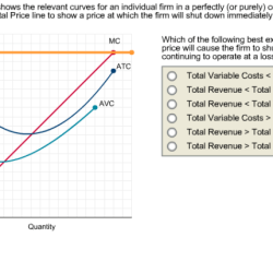 The graph shows the relevant curves for an individual firm