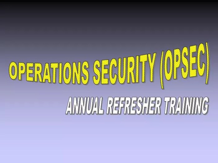 Operations security opsec annual refresher course answers